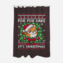 For Fox Sake It's Christmas-None-Polyester-Shower Curtain-NemiMakeit