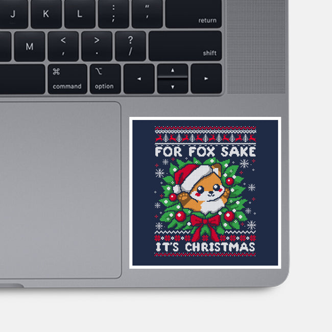 For Fox Sake It's Christmas-None-Glossy-Sticker-NemiMakeit