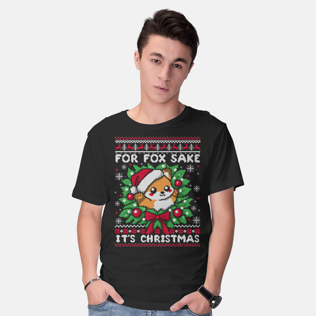 For Fox Sake It's Christmas-Mens-Basic-Tee-NemiMakeit