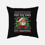 For Fox Sake It's Christmas-None-Removable Cover-Throw Pillow-NemiMakeit