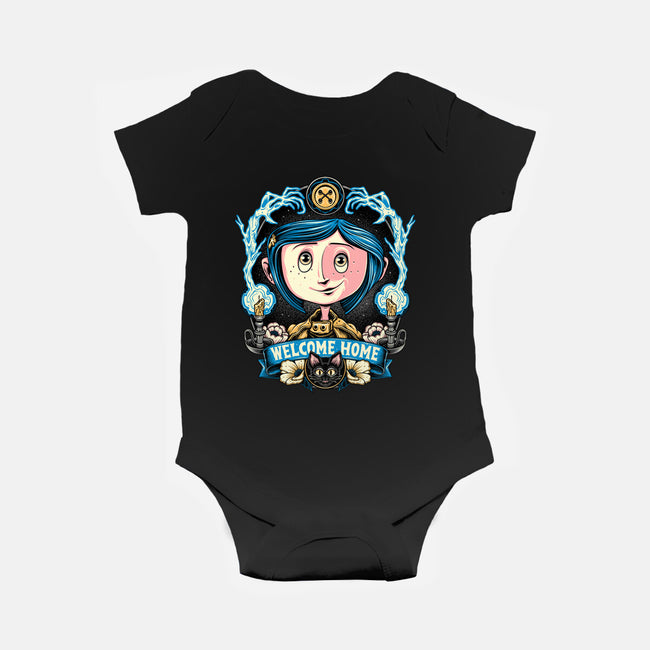 Welcome Home Coraline-Baby-Basic-Onesie-momma_gorilla