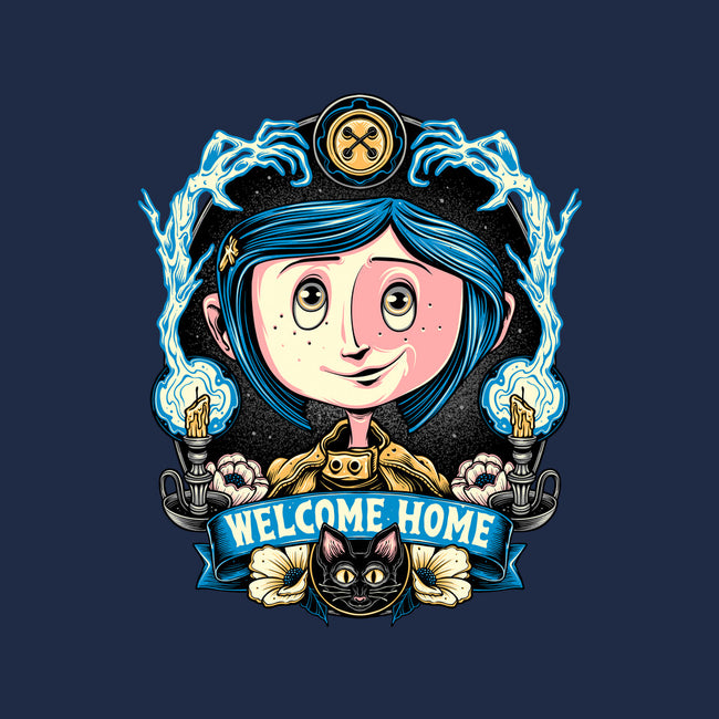 Welcome Home Coraline-Mens-Basic-Tee-momma_gorilla