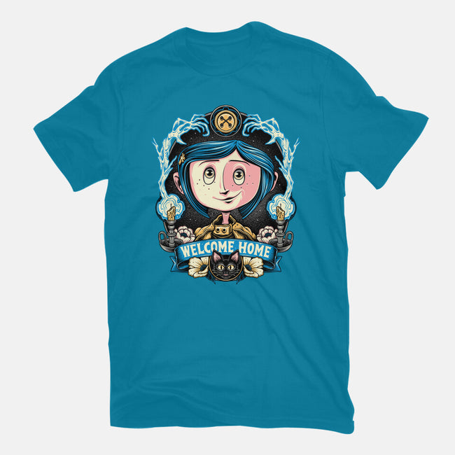 Welcome Home Coraline-Unisex-Basic-Tee-momma_gorilla