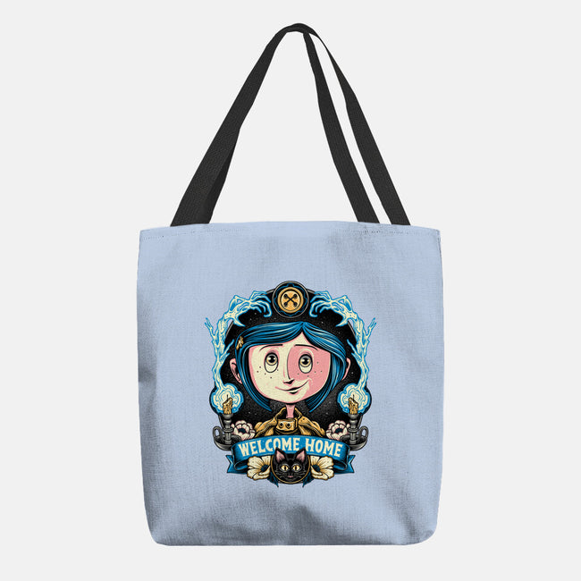 Welcome Home Coraline-None-Basic Tote-Bag-momma_gorilla