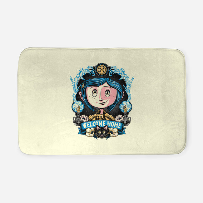 Welcome Home Coraline-None-Memory Foam-Bath Mat-momma_gorilla