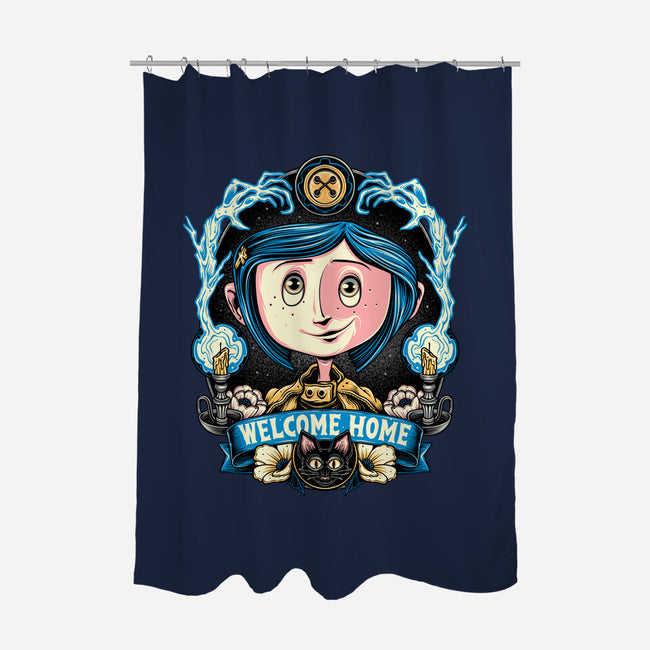 Welcome Home Coraline-None-Polyester-Shower Curtain-momma_gorilla