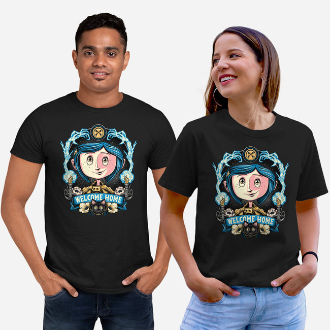 Welcome Home Coraline-Unisex-Basic-Tee-momma_gorilla