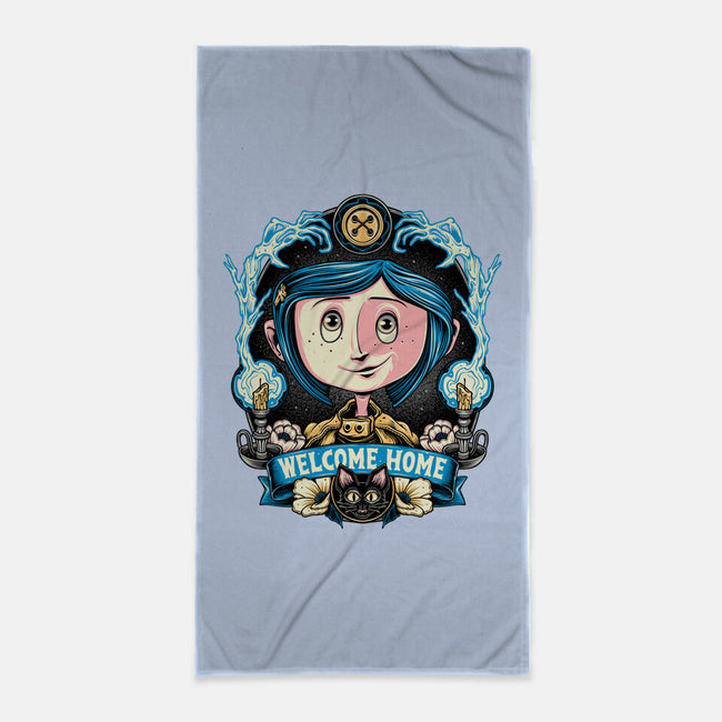 Welcome Home Coraline-None-Beach-Towel-momma_gorilla