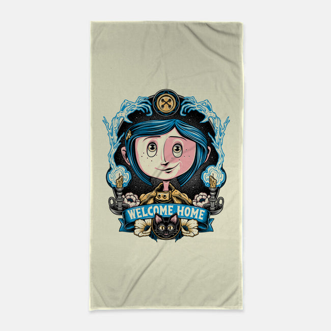 Welcome Home Coraline-None-Beach-Towel-momma_gorilla