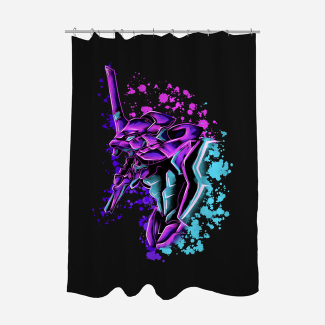 One Mecha-None-Polyester-Shower Curtain-nickzzarto