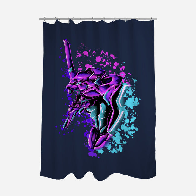 One Mecha-None-Polyester-Shower Curtain-nickzzarto