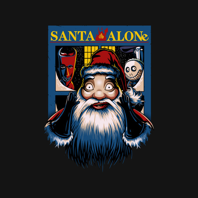 Santa Alone-Unisex-Kitchen-Apron-daobiwan