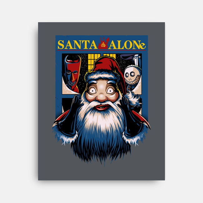 Santa Alone-None-Stretched-Canvas-daobiwan