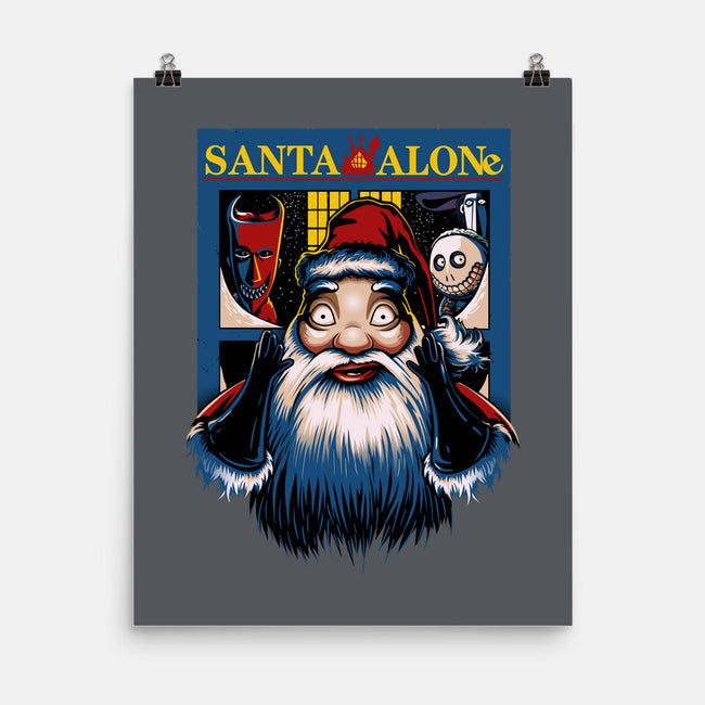 Santa Alone-None-Matte-Poster-daobiwan