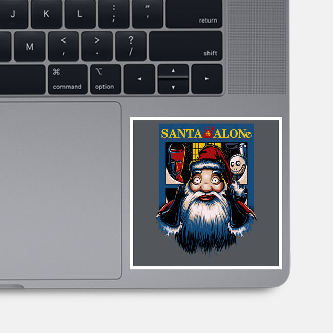 Santa Alone-None-Glossy-Sticker-daobiwan