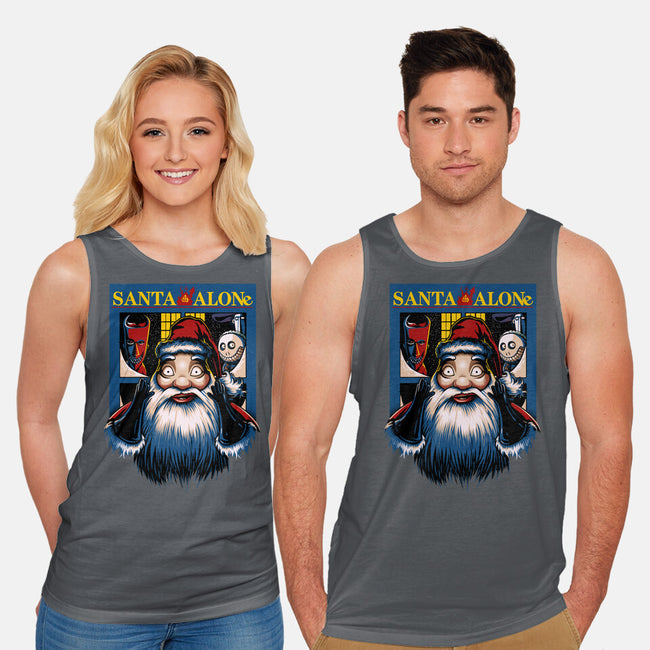 Santa Alone-Unisex-Basic-Tank-daobiwan