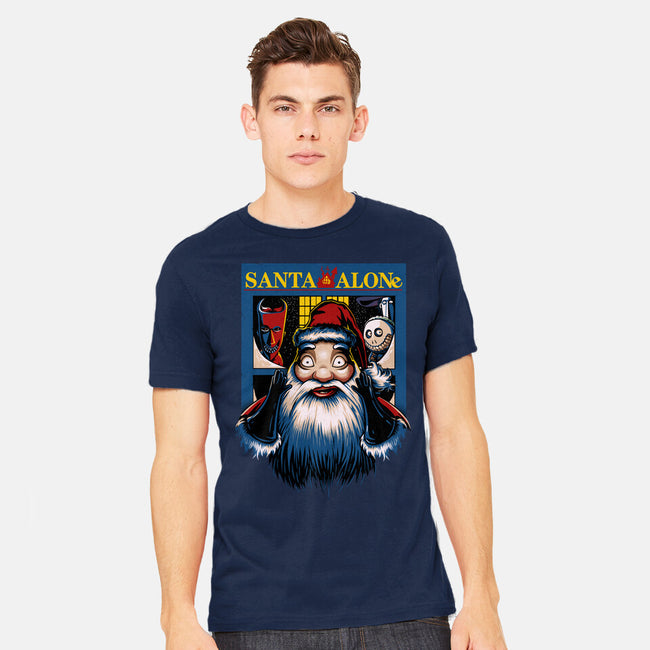 Santa Alone-Mens-Heavyweight-Tee-daobiwan