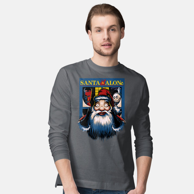 Santa Alone-Mens-Long Sleeved-Tee-daobiwan