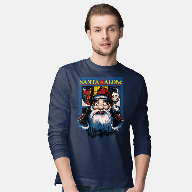 Santa Alone-Mens-Long Sleeved-Tee-daobiwan