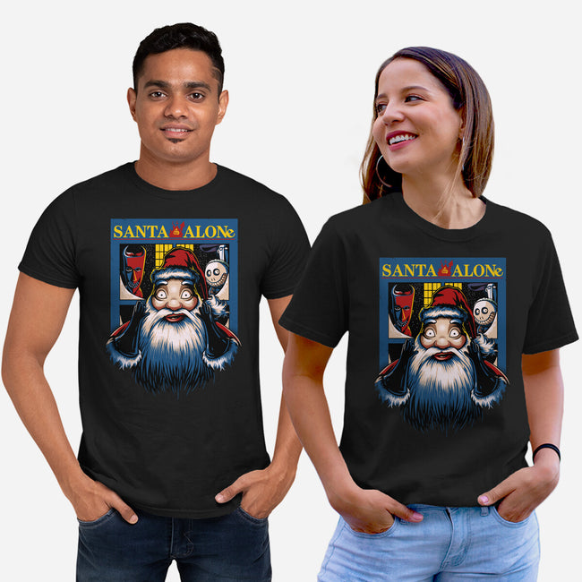 Santa Alone-Unisex-Basic-Tee-daobiwan