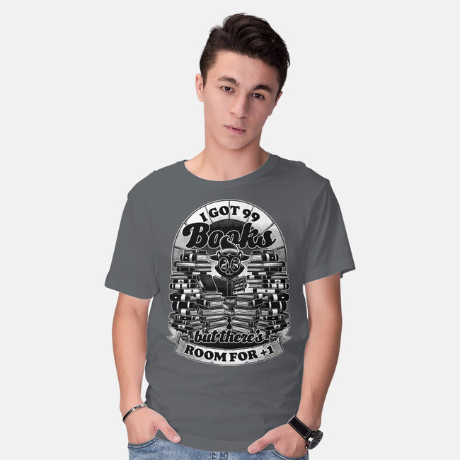 Cat Witch Books-Mens-Basic-Tee-Studio Mootant