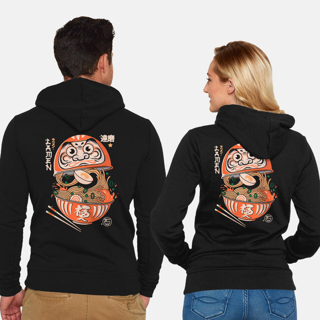 Daruma Noodles-Unisex-Zip-Up-Sweatshirt-Eoli Studio