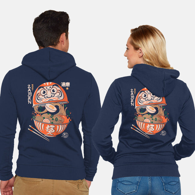 Daruma Noodles-Unisex-Zip-Up-Sweatshirt-Eoli Studio