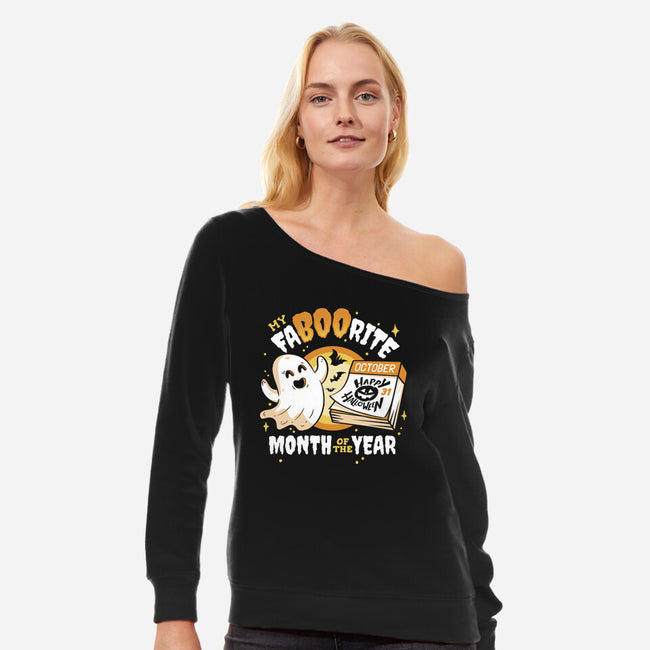 FaBOOrite Month-Womens-Off Shoulder-Sweatshirt-Olipop