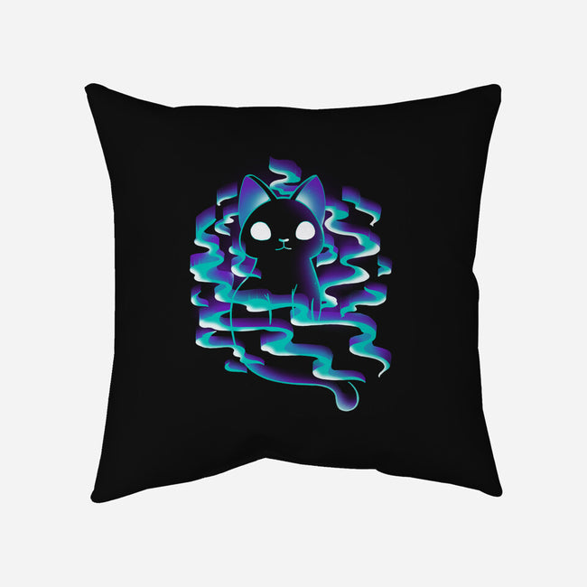 Borealis Cat-None-Removable Cover-Throw Pillow-Vallina84