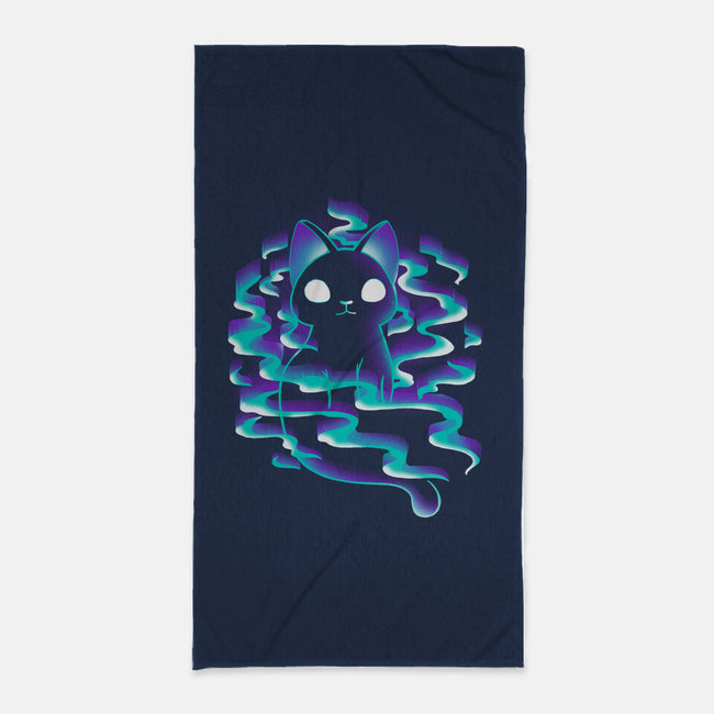 Borealis Cat-None-Beach-Towel-Vallina84