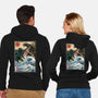 Monster King Vs Great Old One-Unisex-Zip-Up-Sweatshirt-DrMonekers