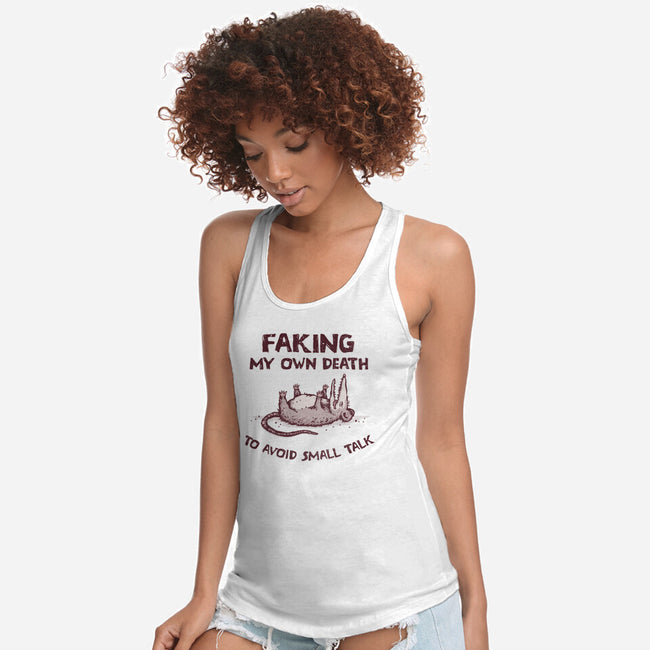 Faking My Own Death-Womens-Racerback-Tank-kg07