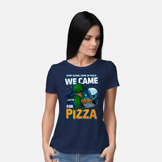 We Came For Pizza-Womens-Basic-Tee-LtonStudio