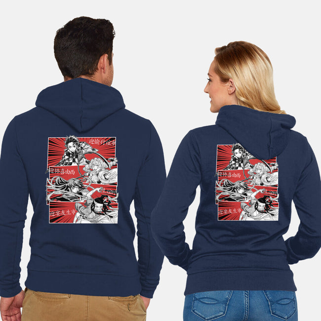 Swordsmith Village Arc Squad-Unisex-Zip-Up-Sweatshirt-Astrobot Invention