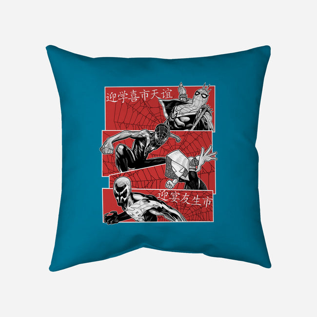 The Spider Squad-None-Removable Cover-Throw Pillow-Astrobot Invention