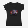 Sho Nuff Painting-Womens-V-Neck-Tee-zascanauta