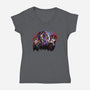 Sho Nuff Painting-Womens-V-Neck-Tee-zascanauta