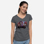 Sho Nuff Painting-Womens-V-Neck-Tee-zascanauta