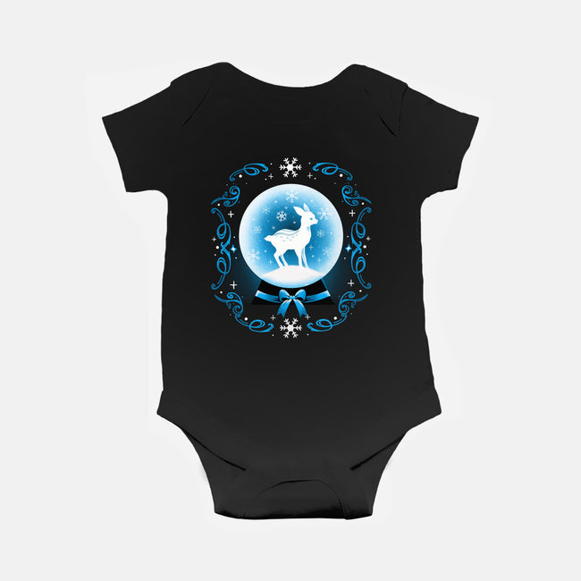 Snow Globe Deer-Baby-Basic-Onesie-Vallina84