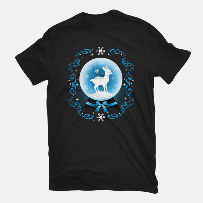 Snow Globe Deer-Mens-Heavyweight-Tee-Vallina84