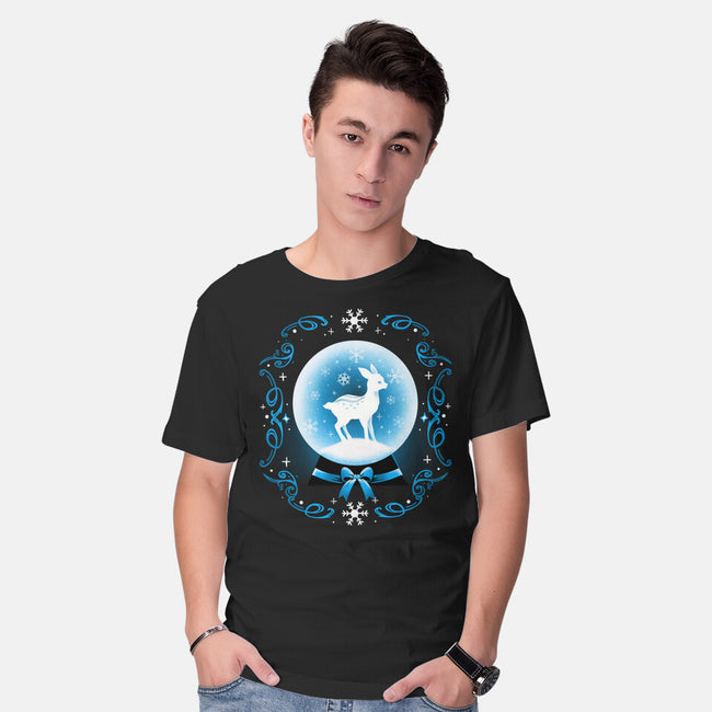 Snow Globe Deer-Mens-Basic-Tee-Vallina84