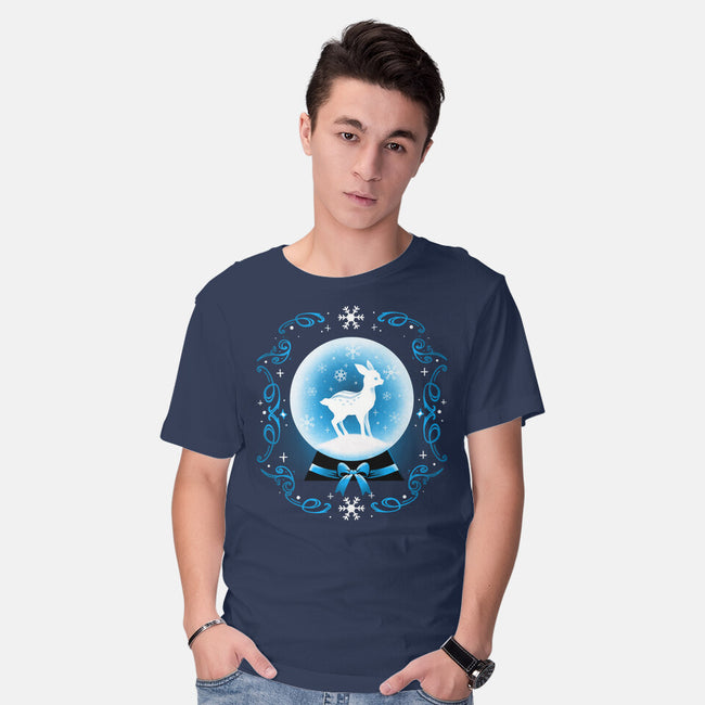 Snow Globe Deer-Mens-Basic-Tee-Vallina84