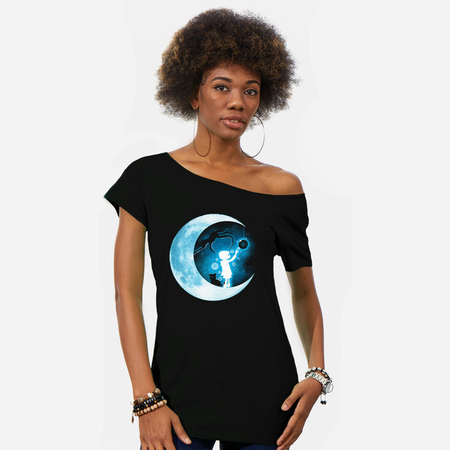 Temptation Moon-Womens-Off Shoulder-Tee-Vallina84