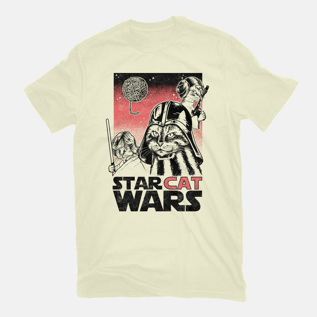 Star Cat Wars-Mens-Basic-Tee-Umberto Vicente