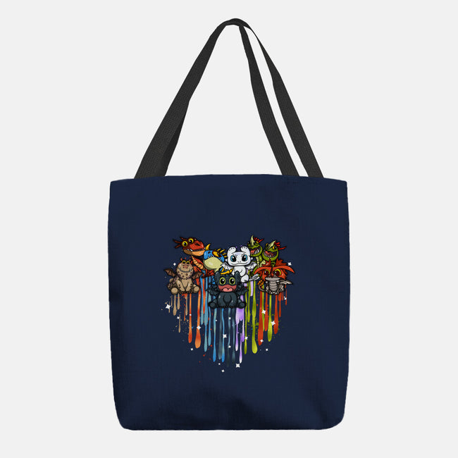 Love Of Dragons-None-Basic Tote-Bag-JamesQJO