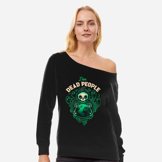 Dead People-Womens-Off Shoulder-Sweatshirt-eduely