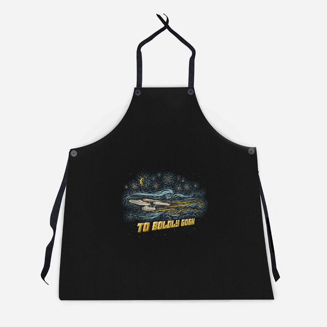 To Boldly Gogh-Unisex-Kitchen-Apron-kg07