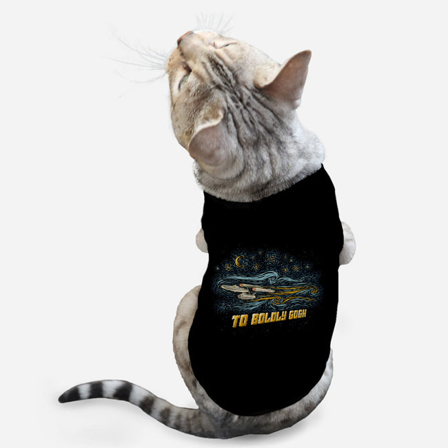 To Boldly Gogh-Cat-Basic-Pet Tank-kg07