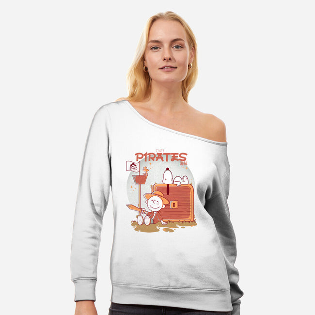 Cute Pirates-Womens-Off Shoulder-Sweatshirt-Eoli Studio