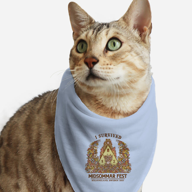 I Survived Midsommar Fest-Cat-Bandana-Pet Collar-kg07